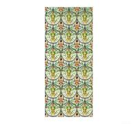 Film électrostatique texturé 3D pour fenêtre - Motif en relief vert - Film solaire amovible - Décoration pour cuisine et salle de bain - 100 x 43 cm - FDBL032 : 43 x 100 cm