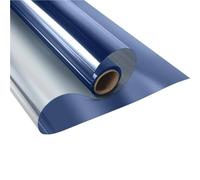 Film fenetre Anti Regard Film Isolant argenté for fenêtre, réfléchissant Solaire, Miroir unidirectionnel, Autocollants en Verre for décoration de Maison et Bureau(Blue-Silver,35x200cm)