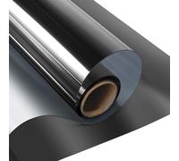 Film fenetre Anti Regard Film Isolant occultant for fenêtre, Autocollant en Verre Transparent Unique, Solaire Architectural réfléchissant, Protection Contre Le Soleil(Black,Width 70CM)