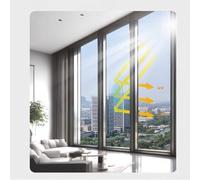 Film Fenêtre Anti Regard - Isolation Thermique et Protection UV 93% - Électrostatique pour colle pour Maison Bureau Salon 30x200cm(Tea silver0.5 * 2m)