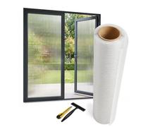 Film Fenetre Anti Regard Occultant 90*200CM Verre Cannelé Electrostatique | Film Occultant Fenêtre Rayures Verticales Décoratif Brise Vue Fenetre avec Kit de Pose Anti UV Film pour Bureau Chambre