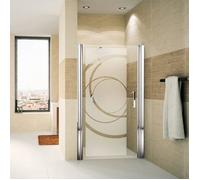 Film Fenêtre Anti Regard Occultant - COURBES DESIGN - Stickers Autocollant Brise-Vue pour Vitre &amp Porte de Douche - 95X35cm