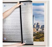 Film Fenêtres Protection Solaire Anti-Chaleur,Film Isolant Thermique en Feuille D'aluminium 8mm,avec Ventouse,Film Occultant Intimité,Autocollant Teinté Anti-UV pour Vitres,W×H-30x50cm/12 * 20in