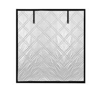 Film isolant d'hiver pour fenêtre - Coupe-vent - Protection contre le froid | 150 x 150 cm, feuille d'aluminium, tissu Oxford, coton, bloque le froid, réduit les courants d'air, pour chambre à coucher et