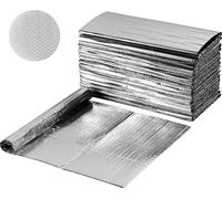 Film isolant et réfléchissant - Film isolant alvéolaire aluminium double couche - Lot de 16 pièces - Dimensions 61 x 122 cm - Épaisseur 6 mm - Réfléchissant la chaleur - Pour porte de garage, fenêtre,