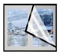 Film Isolant Fenêtre Anti Froid Hiver Transparent Film Isolant pour Fenêtre en Matériau EVA Épais Kit d'Isolation de Fenêtre avec
