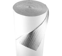 Film isolant - Film isolant réfléchissant - Épaisseur 3 mm - Noyau en mousse EPE - Alu + PE - Rouleau 122 cm x 76,2 m - Réfléchissant la chaleur - Pour portes de garage, fenêtres, toits de camping-car