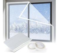 Film isolant pour fenêtre - 1,6 m x 10 m - Film thermique transparent pour fenêtre - En matériau POF - Résistant au vent et à la