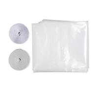 Film isolant pour fenêtre intérieure, adhésif arrière, attaches à boucle à crochet, Film épais Transparent réutilisable, découpable pour l'hiver