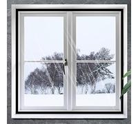 Film isolant pour Fenêtre Transparent,Kit d'isolation de Fenêtre,Kits D'étanchéisation pour Fenêtres Films pour Fenêtre Ruban Adhésif Double Face D'Installation Inclus (W*H:140x230cm/55x91in)