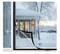 Film isolant transparent pour fenêtres, résistant à l'hiver, avec support adhésif, facile à installer.100x135centimètre