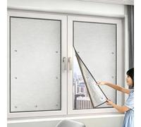 Film Isolation Thermique en Aluminium Réfléchissant pour Vitrage Fenêtre - Film Fenetre Anti Regard et Vhaleur - Rideau Opaque Occultant avec Ventouse pour Véranda Bureau