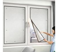 Film Isolation Thermique en Aluminium Réfléchissant pour Vitrage Fenêtre - Film Fenetre Anti Regard et Vhaleur - Rideau Opaque Occultant avec Ventouse pour Véranda Bureau
