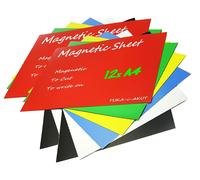 Film magnétique A4, lot de 12 pièces en 6 couleurs, réinscriptible et découpable