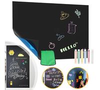 Film magnétique pour tableau blanc - Tableau blanc autocollant - 200 x 100 cm - Film en polypropylène (PP) - Cadre en PVC - Livré avec craie et chiffon de nettoyage