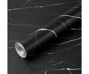 Film marbré autocollant noir et blanc, vendu au mètre – 60 cm x 40 m