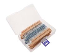 Film Métallique Kit 1% 1280 Pièces 1/4w de Résistances | Montage Traversant à Pattes Droites, Soudure Facile, pour Cartes D’essai et Modules Analogiques