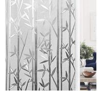 Film Occultant pour Fenêtre Electrostatique Film Adhésif Décoratif Pour Vitrage Autocollant Motif Bambou Protection UV 45cm × 200cm