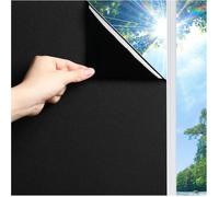 Film occultant pour fenêtres-Film pour fenêtres-Film anti-60 x 200 cm-Protection solaire 100 %-UV-Fixation statique-Noir mat