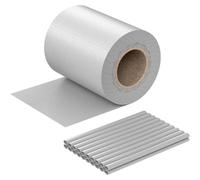 Film occultant - Rouleau de 35 m x 19 cm - PVC - Gris - 20 clips - Pour jardin et balcon