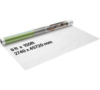 Film pare-vapeur - Rouleau 2,74 m x 45,72 m - 0,13 mm d'épaisseur - Résistant à la déchirure - Résistant à l'usure - Barrière contre l'humidité pour les bâtiments résidentiels et commerciaux - Blanc