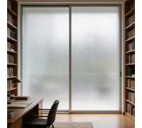 Film pour Fenêtre 80 x 600 cm, Teinte Réfléchissante, sans Colle, Statique Opacifiant, Autoadhésif, Vitre Film Anti UV Dépoli Fenêtre, avec Outil, pour Salle Bain, Mat Pur