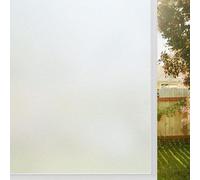 Film pour fenêtre mat blanc Unyqoos® – film d'intimité opaque, adhésif et statique (sans colle), film effet verre dépoli, dimensions 60 x 400 cm, protection UV