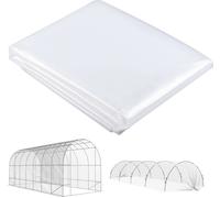 Film pour serre 7 x 8 m, imperméable, avec protection UV, extra-épais, résistant à la déchirure, en plastique, film pour tunnel d'extérieur, transparent