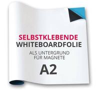Film pour tableau blanc Magstick® autocollant I format A2 I support adhésif souple pour aimants I film ferromagnétique blanc, inscriptible, effaçable à l'eau I mag_176