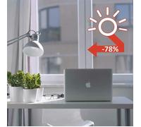 Film pour vitrage - EASYPROTEC - 100 x 90 cm - Protection anti-UV - Film électrostatique repositionnable
