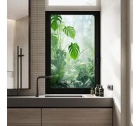 Film statique de confidentialité pour fenêtre - Motif plante verte - Sans colle - Pour décoration d'intérieur - 45 x 65 cm (l x H)