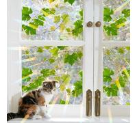 Film statique pour fenêtre « Vigne verte », 40 x 100 cm, décoration colorée double face pour porte vitrée