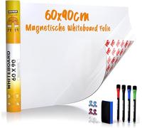 film tableau blanc 60x90cm - Film magnétique autocollant 3M - Marqueurs, gomme et pins inclus