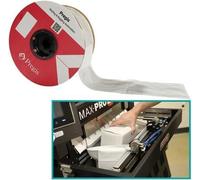 Film tubulaire pour systèmes de sachets en chaîne, dimensions 200x300mm, longueur 300m, LDPE/carton.