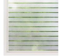 Film vitre statique opaque rayé horizontal 45x200cm, non adhésif brise-vue pour maison cuisine salle de bain