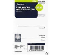 Filofax 000020-68140 Mini agenda 1 semaine sur 2 pages (en allemand) 2020