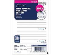Filofax 1 semaine sur 2 pages verticales (allemand) 2022, 22-68240.