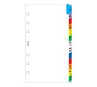 Filofax 131608 Recharge pour Organiseur index alpha Couleurs Assorties