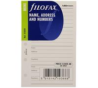 Filofax 510201 Recharge pour Organiseur nom/adresse/téléphone Blanc