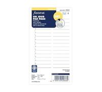 FILOFAX - 68432-1 Recharge Pour Organiseur Personal - 1 Jour par Page - Format : 9.5 x 17 cm - Janvier à Décembre 2023 - Papier Blanc.