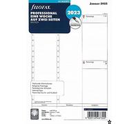 Filofax A5 Professional 1 semaine sur 2 pages (allemand) 2023, 23-68553, blanc/rose