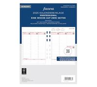 Filofax A5 Professional 1 semaine sur 2 pages (allemand) 2025