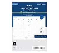 Filofax Agenda 2026 26-68521R - Format colonne - Format A5 - Semaine sur deux pages - Papier recy nglais