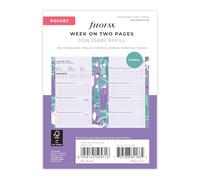 Filofax Agenda 2026 de poche 26-6321 avec motif floral - Semaine sur 2 pages