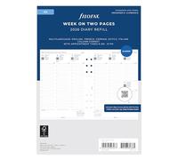Filofax Agenda semainier 2026 A5, semaine sur 2 pages multilingue (148 x 210 mm) 26-68514