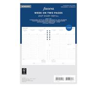 Filofax Agenda 2027 27-68521M - Format A5 - Semaine sur deux pages - En anglais