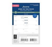 Filofax Agenda 2027 de poche semainier sur deux pages en papier recy nglais 27-68221R