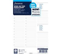 Filofax Agenda A5 Non Daté Blanc - 2019 - Semaine sur deux pages - Format A5