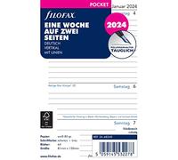FILOFAX Agenda de poche 2024-1 semaine sur 2 pages - Vertical (allemand)