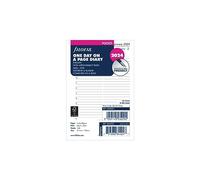 Filofax Agenda de poche jour par page en anglais - 2024, blanc